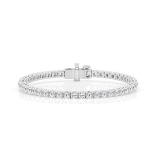 1OKT WHITE GOLD NATURAL DIAMOND TENNIS BRACELET 5.9CT