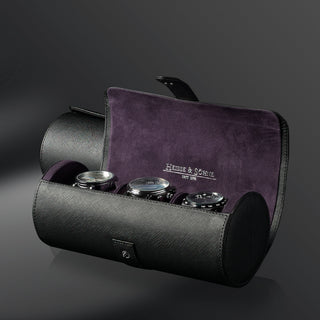 Rondo 3 Watch Roll Black & Purple