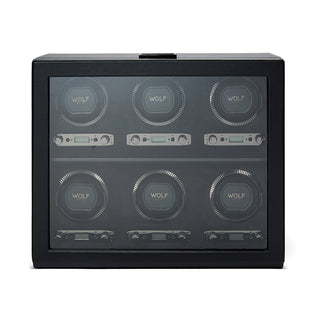 WOLF British Racing 6 Piece Watch Winder | Black