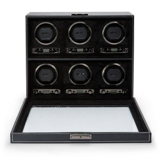 WOLF British Racing 6 Piece Watch Winder | Black