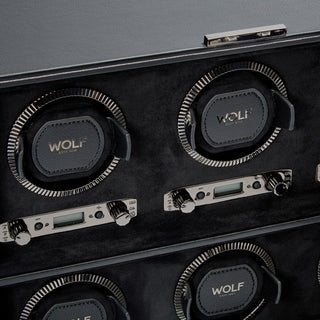 WOLF British Racing 6 Piece Watch Winder | Black