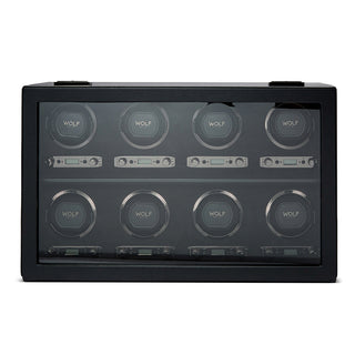 WOLF British Racing 8 Piece Watch Winder | Black