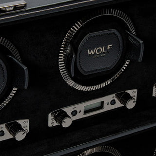 WOLF British Racing 8 Piece Watch Winder | Black