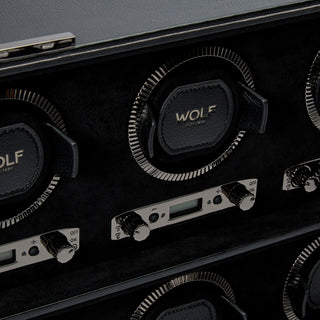 WOLF British Racing 8 Piece Watch Winder | Black