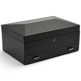 WOLF British Racing 10 Piece Watch Box with Storage | Black