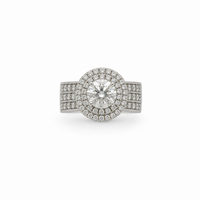 14KT WHITE GOLD LADIES ENGAGEMENT RING