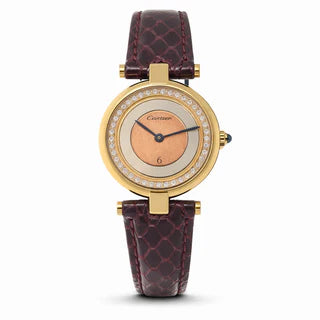 Cartier Large Vendome Rare Trinity Watch. ARGENT Cartier 925 Vermeil Quartz Ardent Factory Diamonds