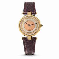 Cartier Large Vendome Rare Trinity Watch. ARGENT Cartier 925 Vermeil Quartz Ardent Factory Diamonds