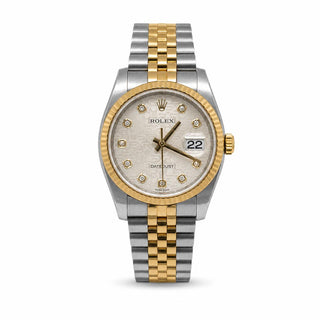 ROLEX DATEJUST 36MM #116233 (2008) JUBILEE DIAMOND DIAL TWO-TONE