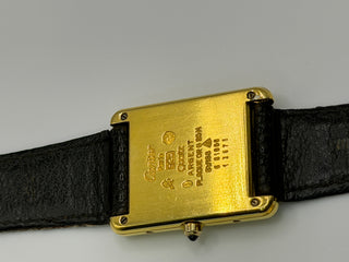 CARTIER Must Tank 925 silver /leather Quartz