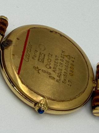 Cartier Large Vendome Rare Trinity Watch. ARGENT Cartier 925 Vermeil Quartz Ardent Factory Diamonds