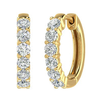 14K YELLOW GOLD SMALL EARRINGS WITH DIAMONDS