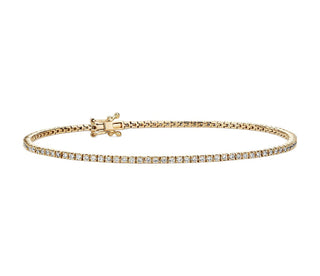 CUSTOM MADE YELLOW GOLD TENNIS BRACELET