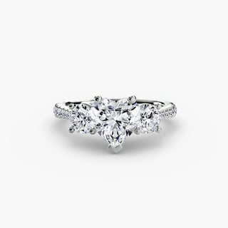 Three-Stone with Pavé Band