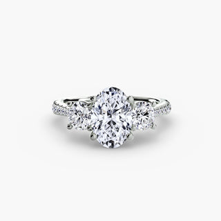 Three-Stone with Pavé Band