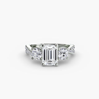 Three-Stone with Pavé Band 2