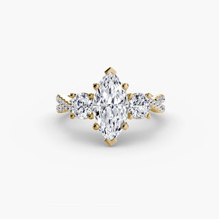 Three-Stone with Pavé Band 2