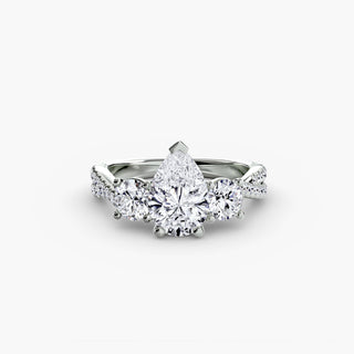 Three-Stone with Pavé Band 2