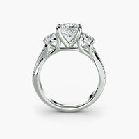 Three-Stone with Pavé Band 2