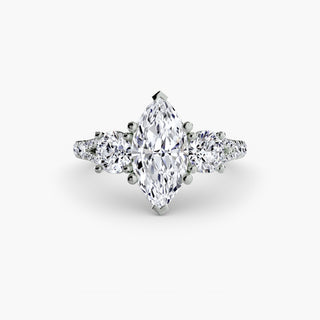 Three-Stone with Pavé Band 3