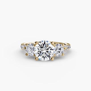 Three-Stone with Pavé Band 3