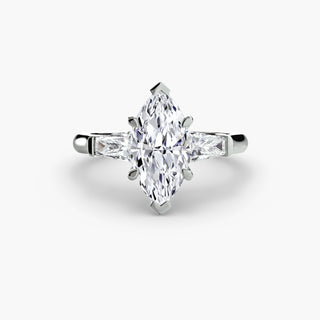 Three-Stone Ring (Baguette Side Stones)