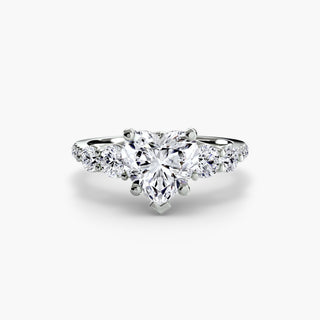 Five Stone Ring with Pavé Band