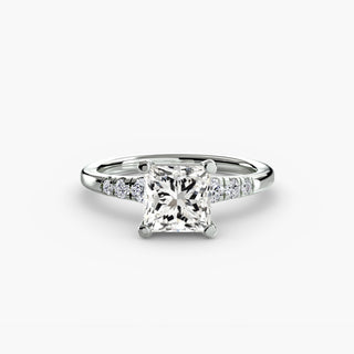 Solitaire with Shoulder Accents