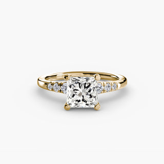 Solitaire with Shoulder Accents