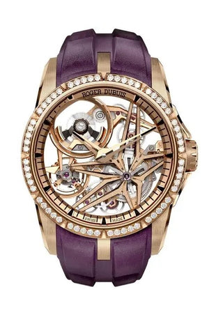 Roger Dubuis Excalibur 42mm Skeleton tourbillon Factory diamond bezel NEW