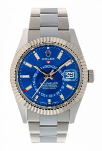 Rolex White Rolesor Sky-Dweller Watch (BP23)