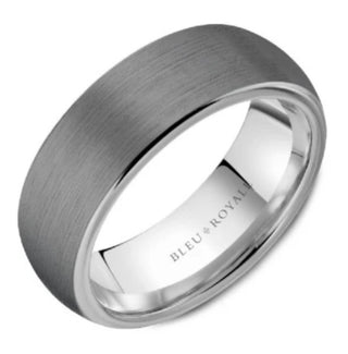 WF BLUE ROYALE 8MM TANTALUM AND 14K WHITE