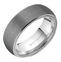 WF BLUE ROYALE 8MM TANTALUM AND 14K WHITE
