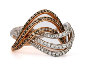 WF 14K WHITE/ROSE GOLD RING W 1CT DIAMOND