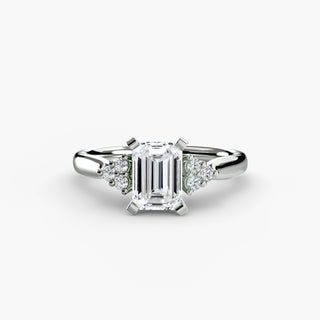 Solitaire with Cluster Shoulders 2