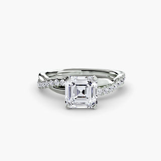 The Emerald Twist Pavé Ring