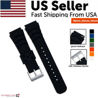 Watchfinder Sport Silicone Strap — 18/20/22mm Quick Release