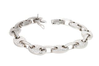 CUSTOM MADE MARINER LINK LAB GROWN DIAMOND BRACELET