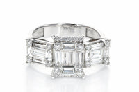 WF CLUSTER RING DIAMONDS WHITE GOLD