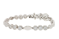 WF 14KT WHITE GOLD CUSTOM LAB DIAMOND BRACELET 4.65CT