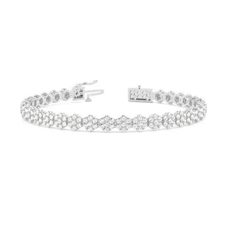 WF 14KT WHITE GOLD LAB GROWN TENNIS BRACELET