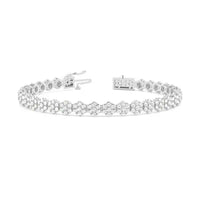 WF 14KT WHITE GOLD LAB GROWN TENNIS BRACELET