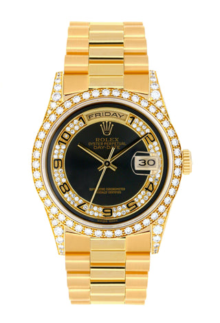ROLEX DAY DATE 36MM (1990) #18388 FACTORY DIAMONDS (ROLEX SERVICED IN 2025)