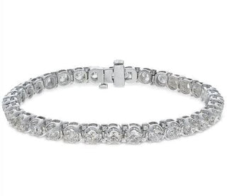 10KT WHITE GOLD NATURAL DIAMOND TENNIS BRACELET 9.45 CT