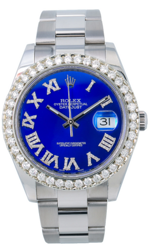 ROLEX DATEJUST 41MM (21BP) #126300 (CUSTOM DIAMOND BEZEL / CUSTOM DIAMOND DIAL)