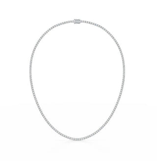 WF 14KT WHITE GOLD LAB DIAMOND TENNIS NECKLACE 8.77CT 18 INCH.