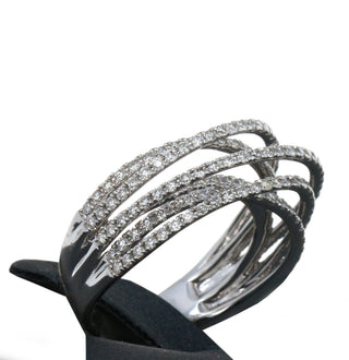 18KT WHITE GOLD RING W 1.18CT DIAMONDS