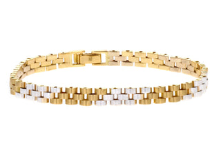 18K YELLOW & WHITE GOLD BRACELET